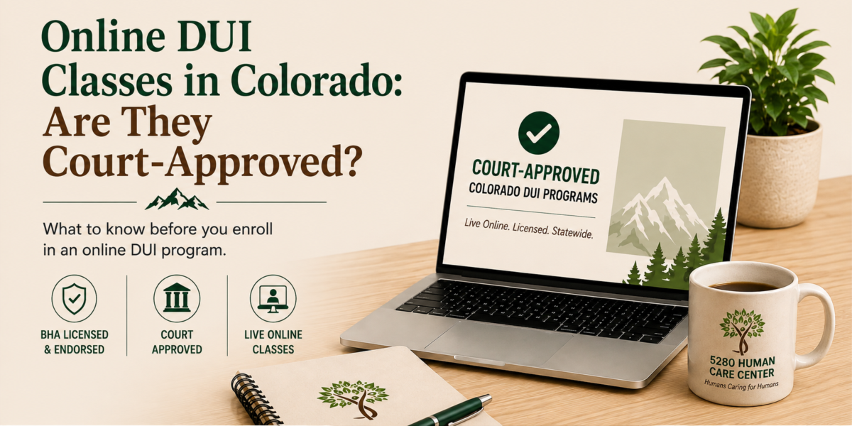 Online DUI classes in Colorado with information about BHA licensing, court approval, and live online classes